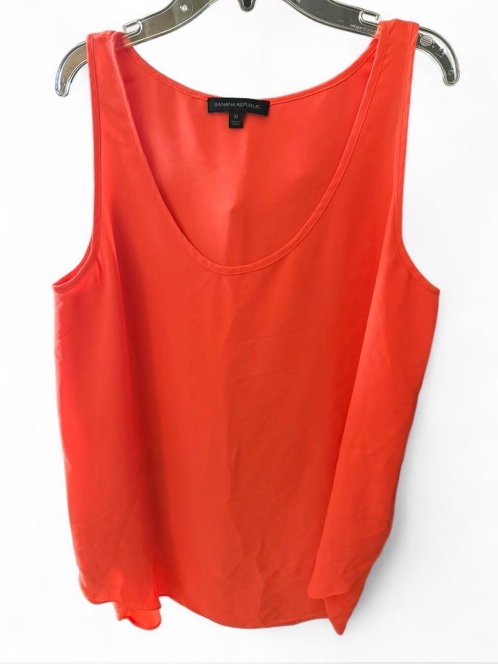 Banana Republic Women's Orange Sleeveless Scoop Neck Top